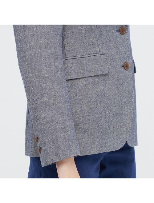 UNIQLO Cotton-Linen Jacket (Ines de la Fressange),Lovely light linen blazer