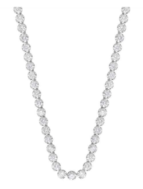 Macy's Diamond All-Around 17" Collar Necklace (8 ct. t.w.) in 14k White Gold