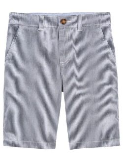 Little Boys Seersucker Flat-Front Shorts