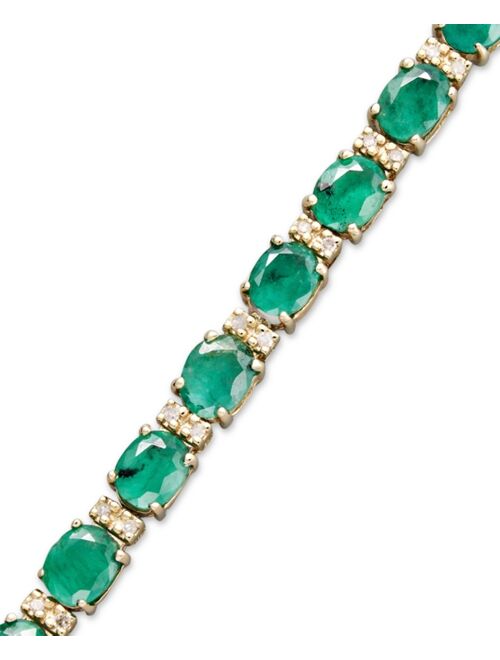 EFFY Collection Velvet Bleu by EFFY® Emerald (9-1/3 ct. t.w.) and Diamond (1/4 ct. t.w.) Tennis Bracelet in 14k Gold (Also Available in Brasilica by EFFY® Sapphire)