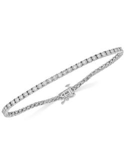 Macy's Diamond Miracle Line Tennis Bracelet (1 ct. t.w.) in 14k White Gold