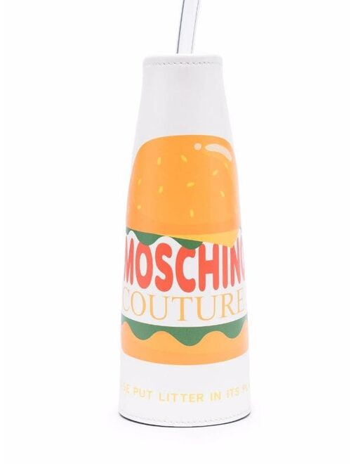 Moschino cup-shape logo-print clutch bag