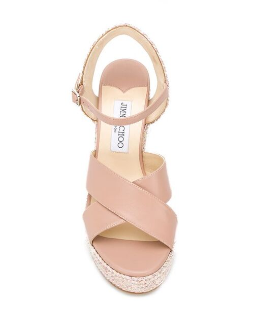 Jimmy Choo Dellena 100mm wedge sandals