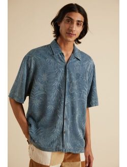 Vintage Bleached Tropical Pattern Shirt