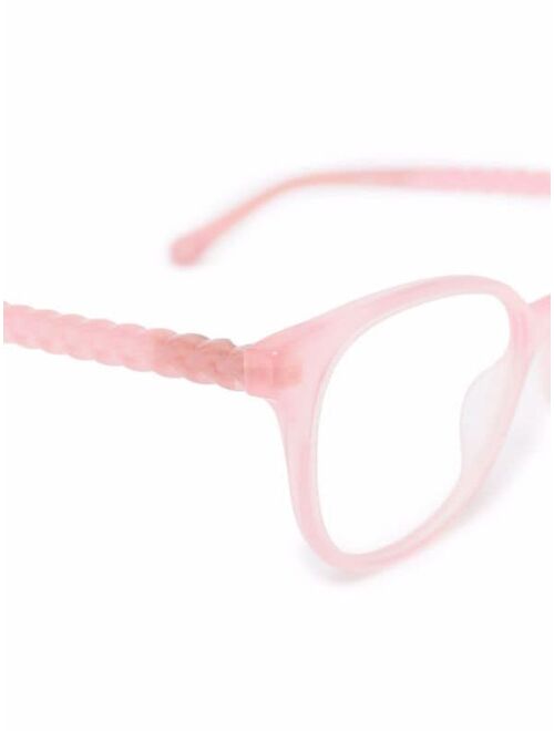 Chloé Kids cat-eye braided frame glasses