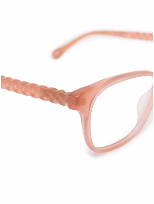 Chloé Kids rectangle braided frame glasses