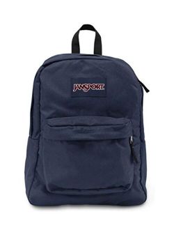 JanSport, Superbreak Backpack, Navy Blue, One Size.