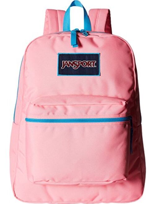 JanSport Women's Overexposed Pink Pansy/Mammoth Blue Backpack