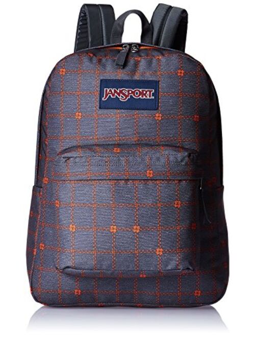JanSport Mens Superbreak Shady Grey Stitch Plaid Backpack One Size