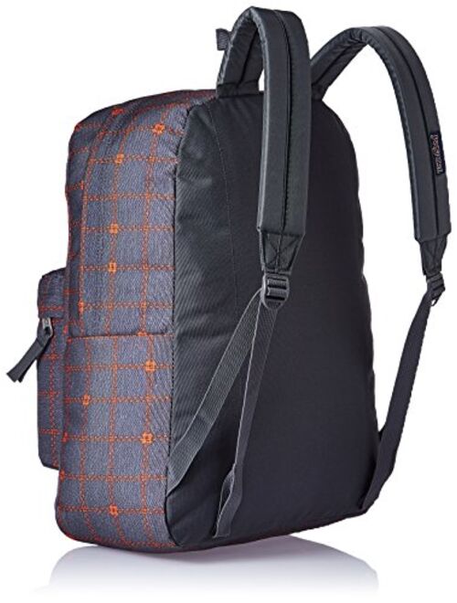 JanSport Mens Superbreak Shady Grey Stitch Plaid Backpack One Size