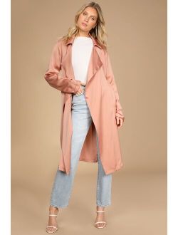 Being Chic Blush Satin Duster