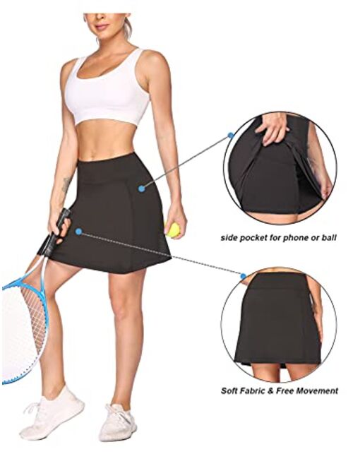 Tremaker Women's Tennis Skirt Sports Golf Athletic Skorts High Waisted Skirts with Inner Shorts Pockets