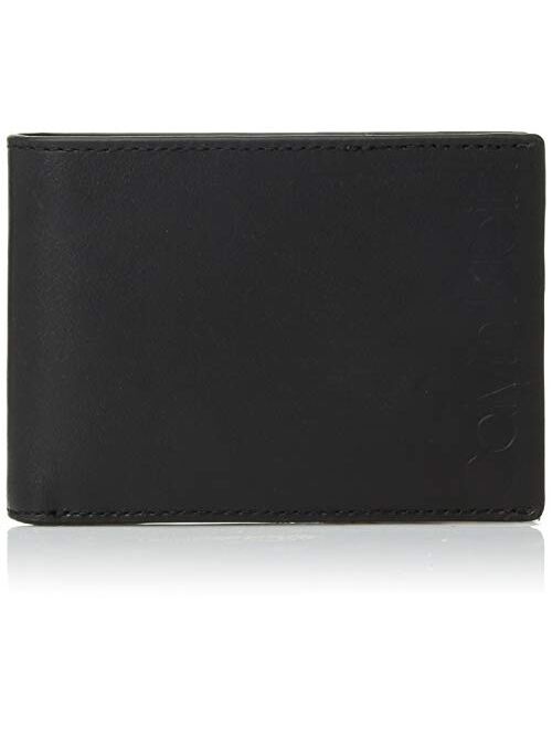 Calvin Klein Men's Slimfold Wallet with Large Embossed Logo