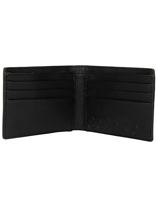 Calvin Klein Men's Slimfold Wallet with Large Embossed Logo