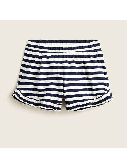 J.Crew Girls' printed ruffle pull-on short in knit