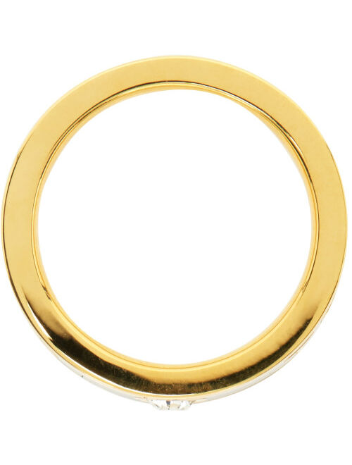 Marc Jacobs Gold & Black 'The Medallion' Ring