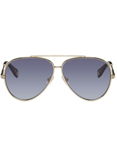 Marc Jacobs Gold Metal 60mm Aviator Sunglasses