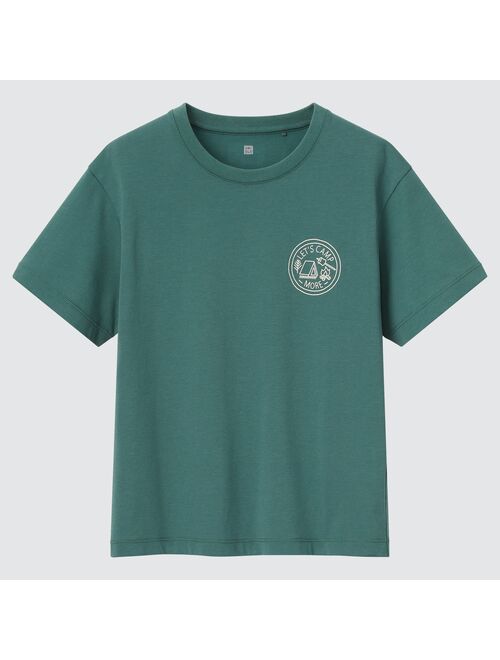 Uniqlo AIRism Cotton Graphic Short-Sleeve T-Shirt