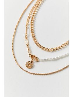 Lauren Pearl And Chain Layer Necklace