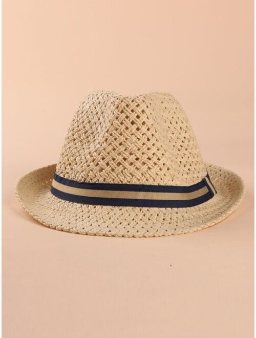 Shein Toddler Boys Hollow Out Straw Hat