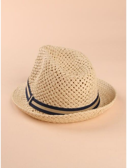 Shein Toddler Boys Hollow Out Straw Hat