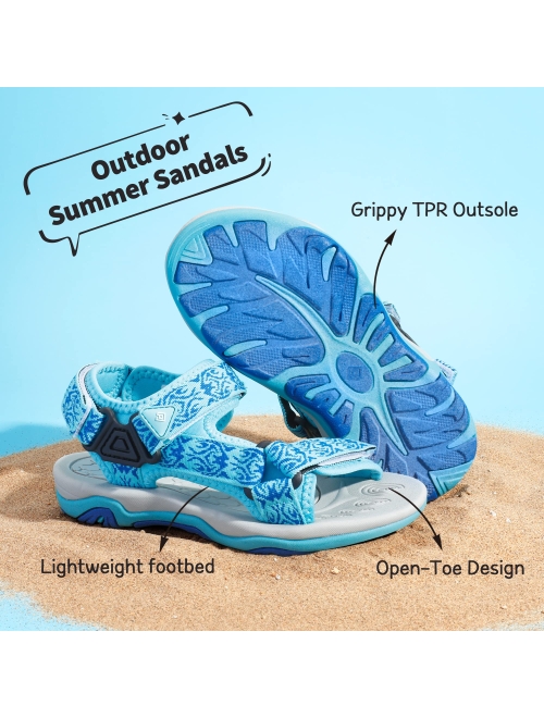 DREAM PAIRS Kids Adventurous Light-Weight Adjustable Straps Summer Sandals (Toddler/Little Kid/Big Kid)