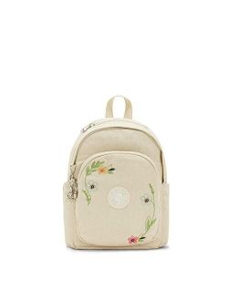 Women's Delia Mini Backpack, Compact, Versatile, Lightweight Nylon Daypack, Beige Sand M3, 8.75''L x 11.5''H x 7''D