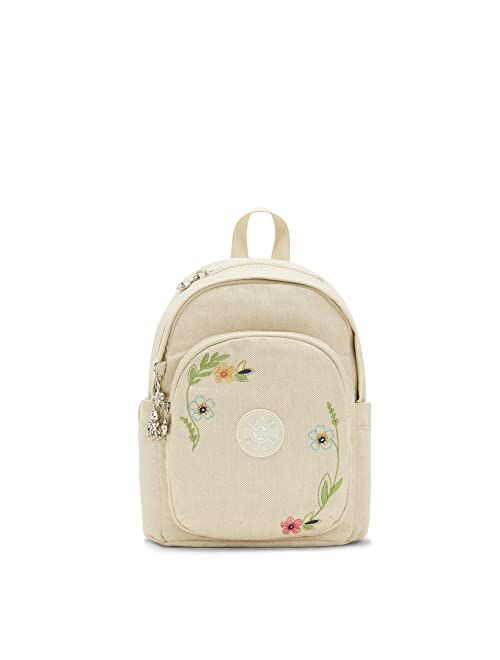Kipling Women's Delia Mini Backpack, Compact, Versatile, Lightweight Nylon Daypack, Beige Sand M3, 8.75''L x 11.5''H x 7''D