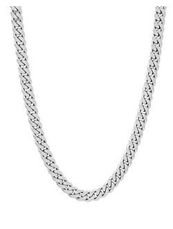 The GLD Shop 6MM Miami Cuban Chain Necklace 16" 18" 20" - White Gold