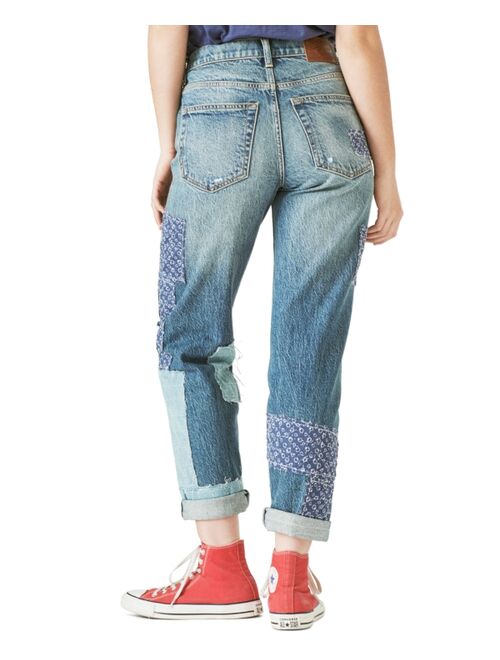 Lucky Brand Print-Patch Roll-Cuff Jeans