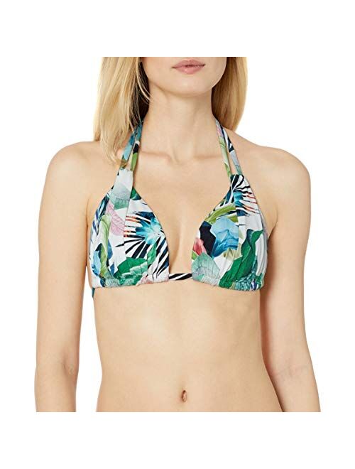 La Blanca Women's Standard Rouched Halter Bikini Swimsuit Top