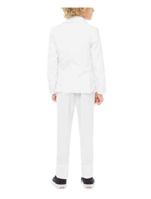 OppoSuits Boys White Knight Solid Suit