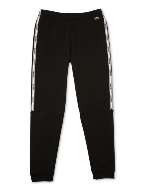 Lacoste Men's Tapered-Fit Branded Bands Fleece Jogging Pants