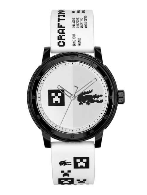 Lacoste Men's Minecraft White Silicone Strap Watch 46mm