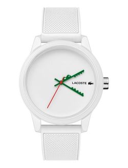 Men's 12.12 Swiss White Silicone Strap Watch 42mm