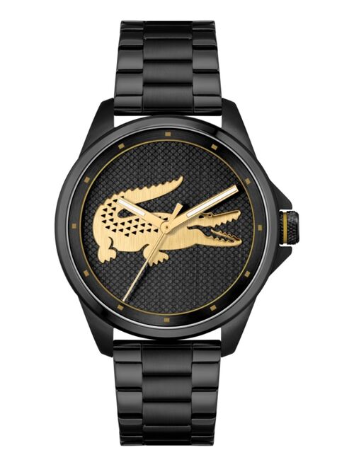 Lacoste Men's Le Croc Black-Tone Stainless Steel Bracelet Watch 42mm