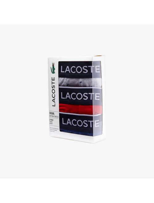 Lacoste Men's Lifestyle All Over Print Trunks, Pack of 3