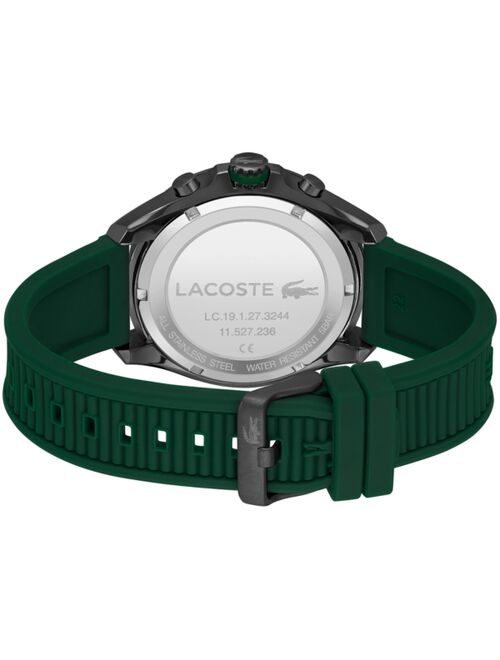 Lacoste Men's Chronograph Tiebreaker Green Silicone Strap Watch 44mm
