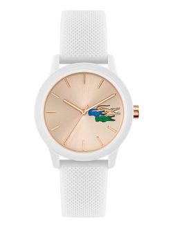 Unisex Lacoste 12.12 White Silicone Strap Watch 36mm