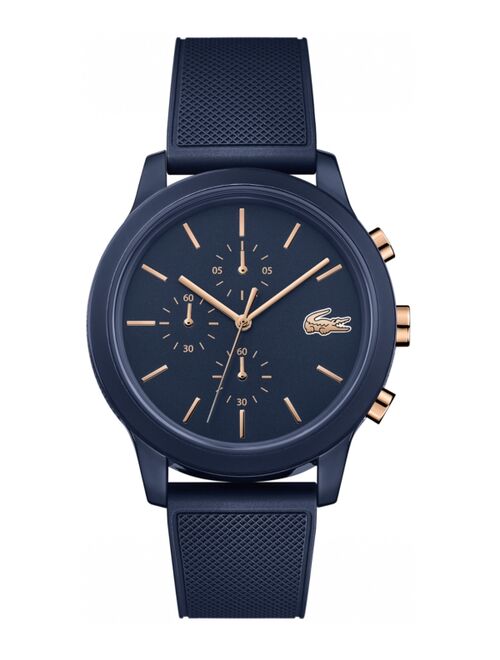 Lacoste Men's Chronograph 12.12 Blue Rubber Strap Watch 42mm