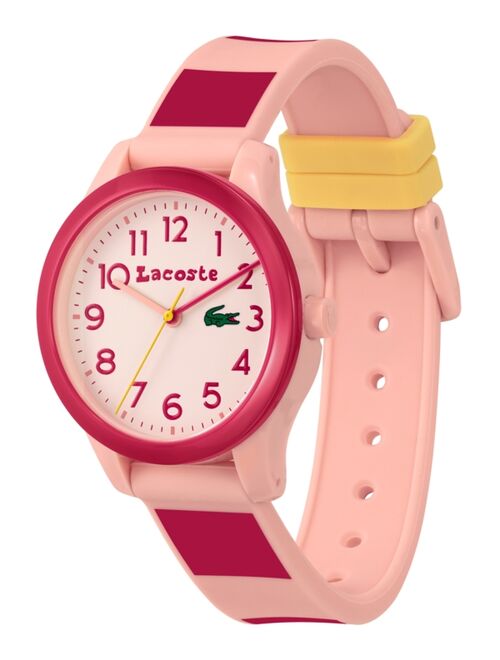 Lacoste Kids' 12.12 Pink & Red Silicone Strap Watch 32mm