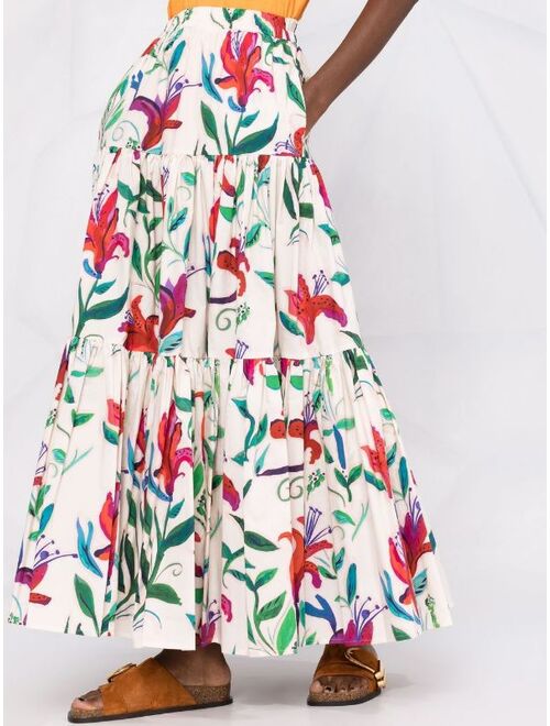 La DoubleJ floral-print maxi skirt