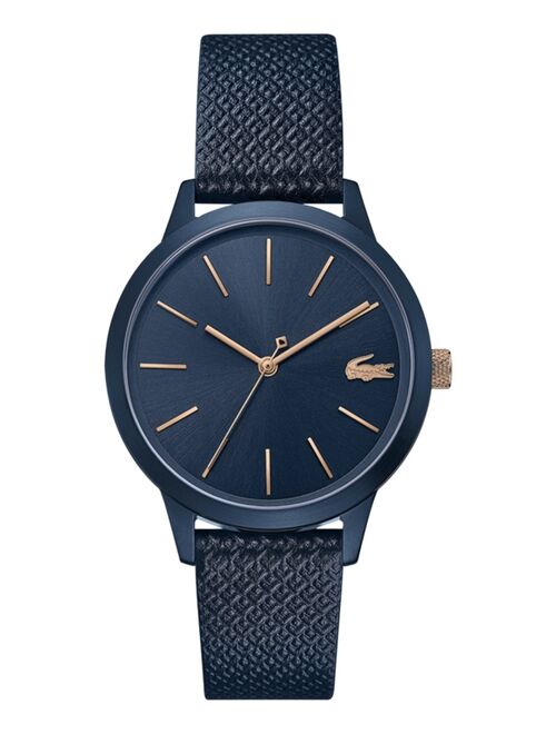 Lacoste Women's 12.12 Blue Leather Strap Watch 36mm