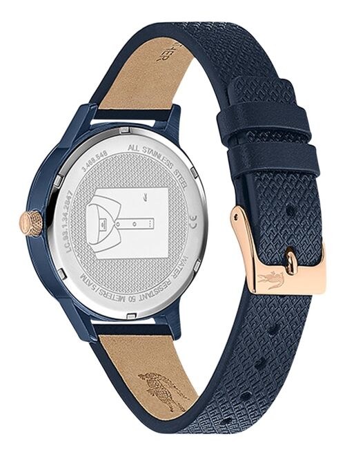 Lacoste Women's 12.12 Blue Leather Strap Watch 36mm