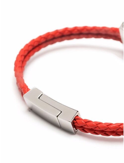Salvatore Ferragamo Gancini size 19 braided bracelet