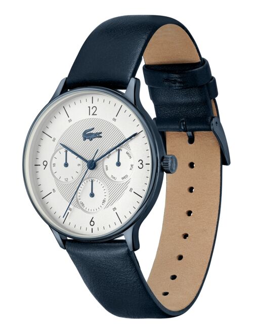 Men's Lacoste Club Blue Leather Strap Watch 42mm