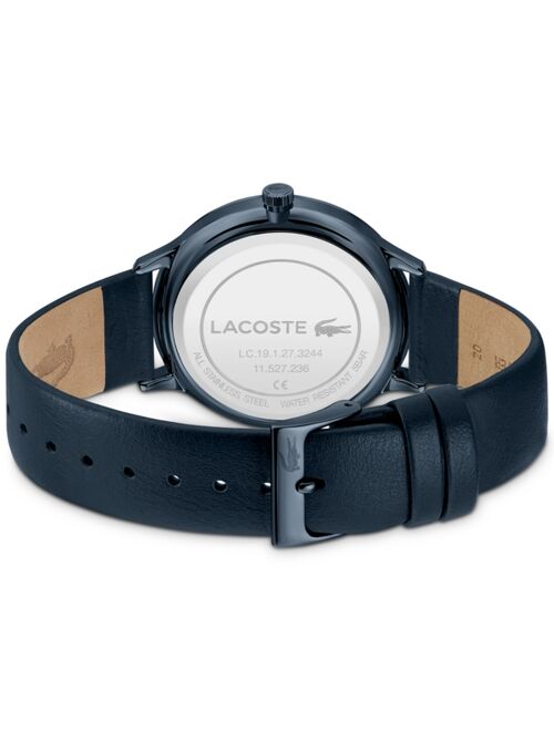 Men's Lacoste Club Blue Leather Strap Watch 42mm
