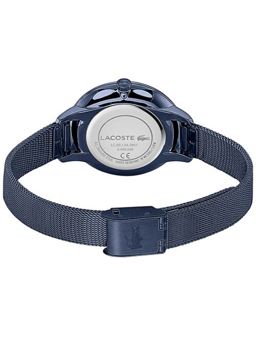 Lacoste Women's Swiss Cannes Blue Stainless Steel Mesh Bracelet Watch 34mm