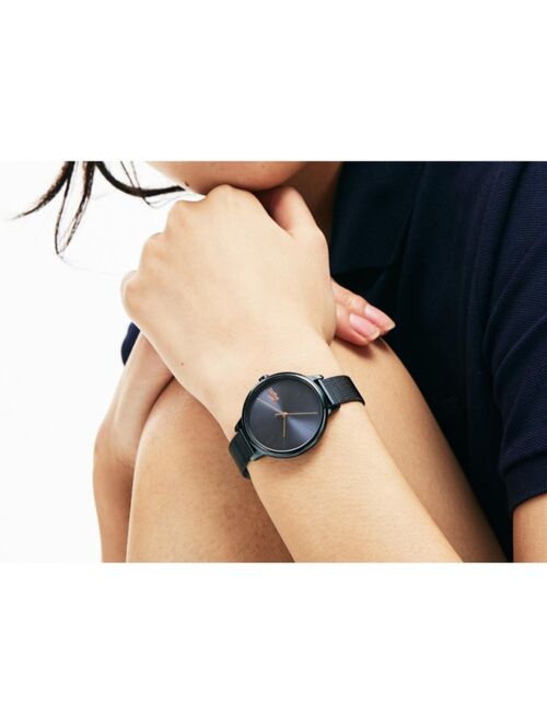 Lacoste Women's Swiss Cannes Blue Stainless Steel Mesh Bracelet Watch 34mm