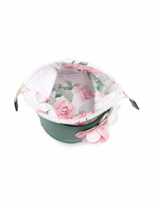 Monnalisa flower-charm bucket bag